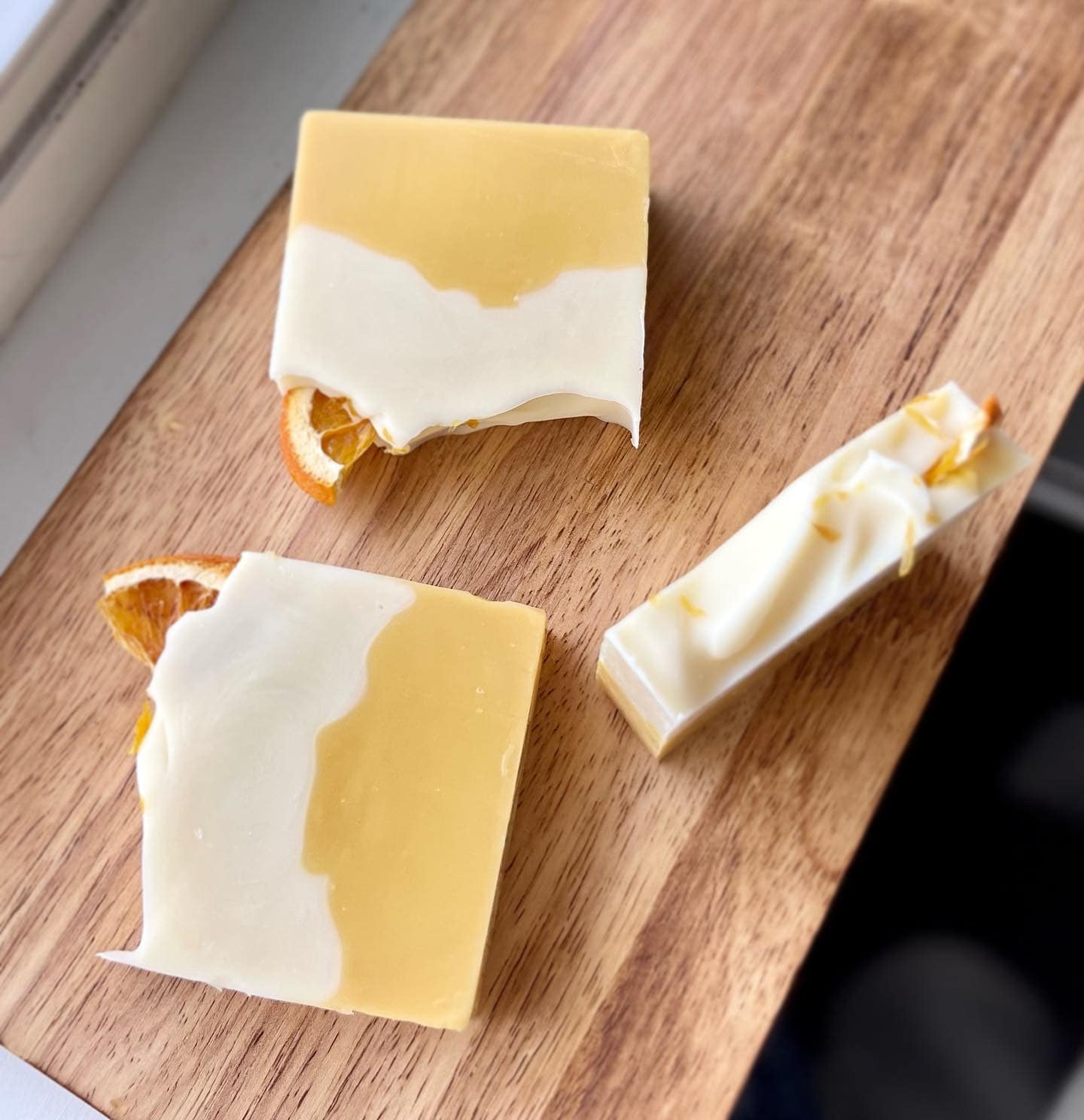 Orange Cream Cold Process Soap: Large Bar