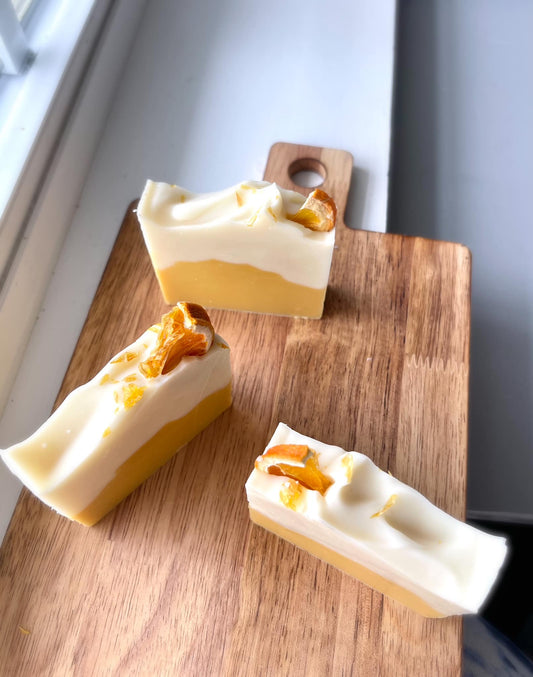 Orange Cream Cold Process Soap: Small Bar