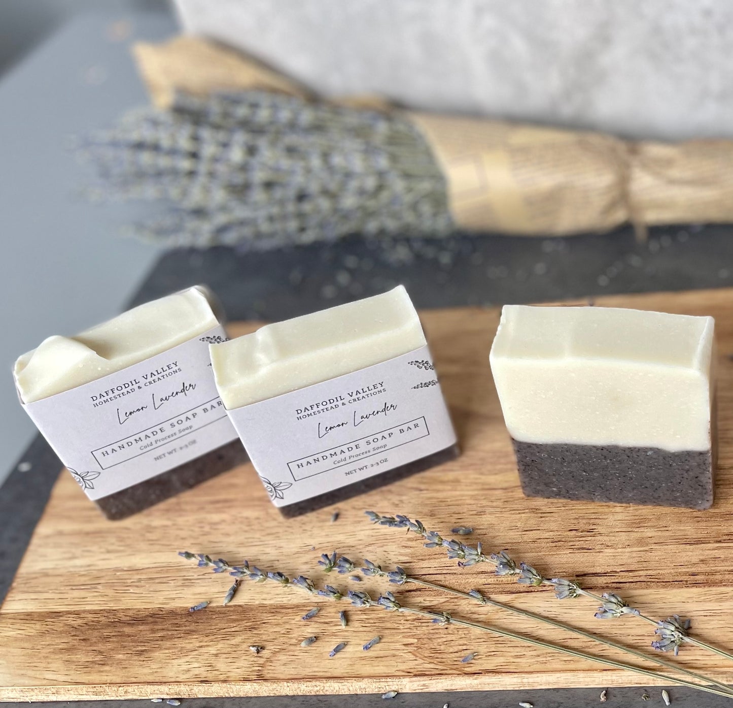 Lemon Lavender Cold Process Soap Bar