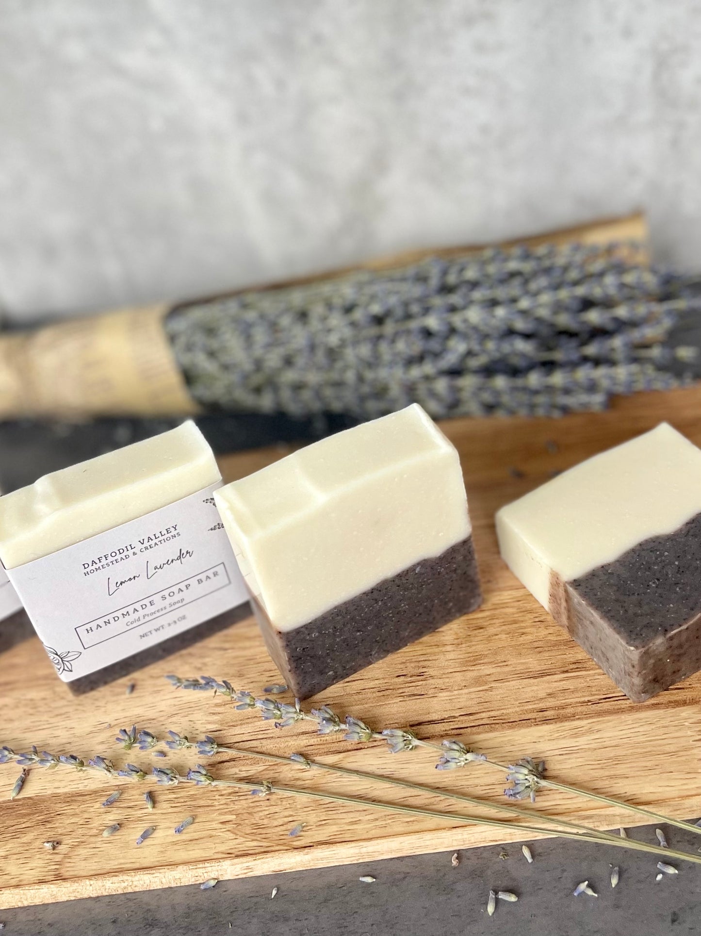 Lemon Lavender Cold Process Soap Bar